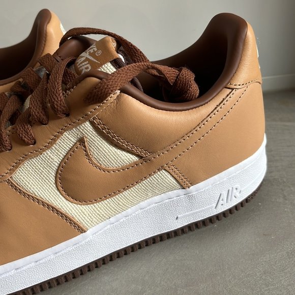 Nike Air Force 1 QS Natural, Underbrush and Acorn Sneakers - Picture 8 of 11